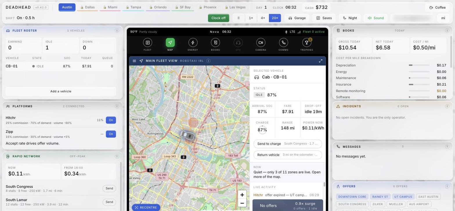 Deadhead console screenshot